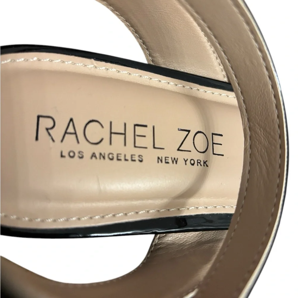 Rachel Zoe - Heeled Black Patent Leather Platform Sandals - Size 10M